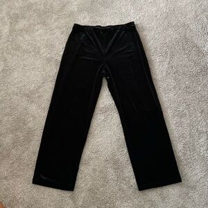 Vintage Carol Anderson Collection Womens Black Velvet High Waist Pants‎ Size XL